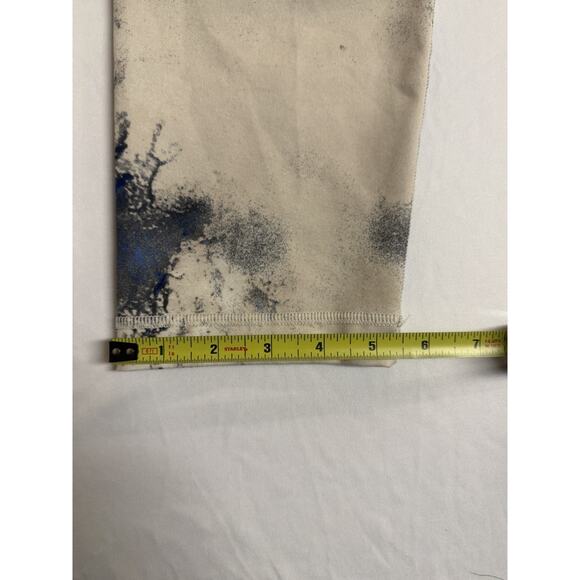 Lululemon Leggings Women Size 8 Tie Dye White/ Blue Wunder Under Crop Capri - Picture 9 of 10